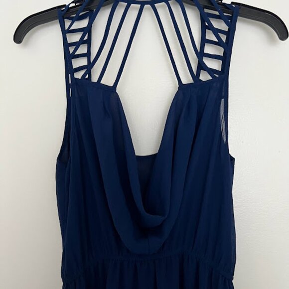 Lost April Navy Blue Maxi Dress NWT - Picture 3 of 4